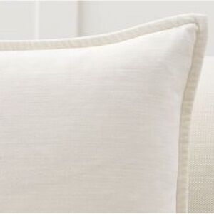 New Pottery Barn Washed Velvet Pillow Cover, Ivory, 20”, #1